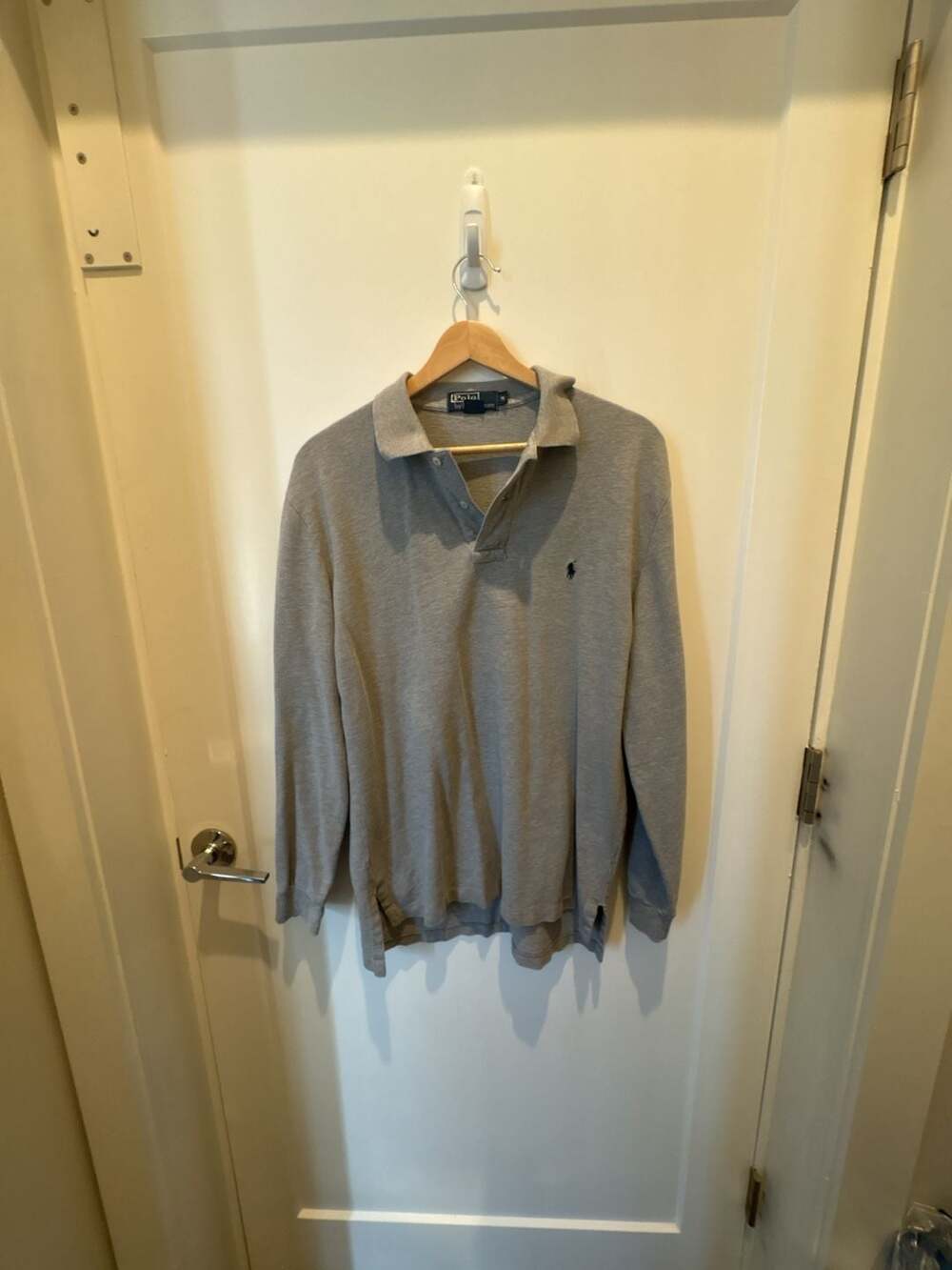 Polo by Ralph Lauren Long Sleeve Polo Shirt Gray Size M